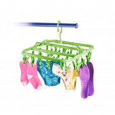 Mini Varal Com 26 Prendedores Plástico Verde Secalux