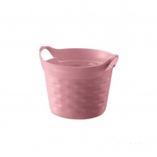 Cesto Organizador Circular 20l Plástico Rosa Quartz Sanremo Cesto Organizador Circular 20l Plástico Rosa Quartz Sanremo