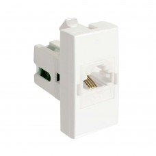 Módulo Pró Tomada De Telefone Rj11 Branco Alumbra