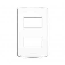 Placa Bianco Pró 4x2 2 Módulos Distanciados Com Suporte Branca Alumbra