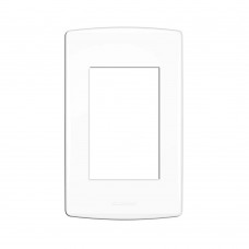 Placa Bianco Pró 4x2 3 Módulos Com Suporte Branca Alumbra Placa Bianco Pró 4x2 3 Módulos Com Suporte Branca Alumbra