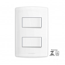 Conjunto Bianco Pró 4x2 2 Interruptores Simples 85126 Branco Alumbra