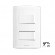 Conjunto Bianco Pró 4x2 2 Interruptores Paralelos 85129 Branco Alumbra