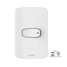 Pulsador Para Campainha 10a 250v Com Placa 4x2 Gracia Branco Alumbra