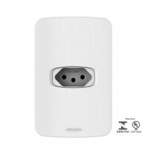 Tomada 10a Com Placa 4x2 Gracia Branca Alumbra Tomada 10a Com Placa 4x2 Gracia Branca Alumbra