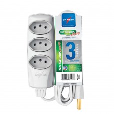 Extensão Elétrica 3 Metros 3 Tomadas Noshock Cinza Daneva