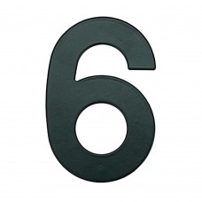 Número 6 De Aço Com Bucha E Parafuso 14,5cm Preto Bemfixa