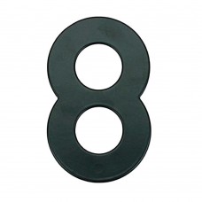 Número 8 De Aço Com Bucha E Parafuso 14,5cm Preto Bemfixa