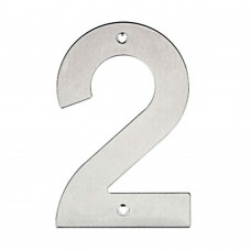 Número 2 De Inox Com Bucha E Parafuso 14,5cm Bemfixa