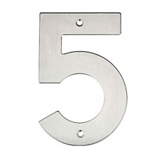 Número 5 De Inox Com Bucha E Parafuso 14,5cm Bemfixa