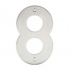 Número 8 De Inox Com Bucha E Parafuso 14,5cm Bemfixa Número 8 De Inox Com Bucha E Parafuso 14,5cm Bemfixa