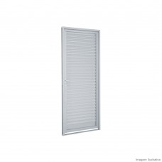 Porta Veneziana De Aço E De Abrir 217x77x06cm Pratika Branca Sasazaki