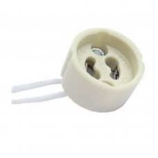 Soquete De Porcelana Para Lâmpada Dicróica Gu10 Gz10 Branco Taschibra