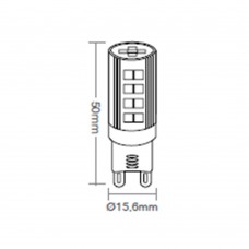 Lâmpada Led Taschibra Bipino G9 220v 3w 2700k Amarela 260lm