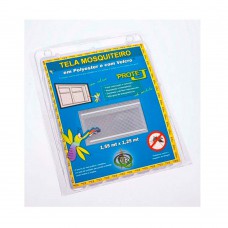 Tela Mosquiteiro 125x155cm Com Velcro Adesivo Branca Victoria Reggia