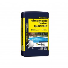 Argamassa De Uso Externo E Interno Ac3 Flexível 20kg Cinza Quartzolit