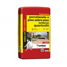 Argamassa De Uso Externo Para Porcelanato E Piso Sobre Piso 20kg Quartzolit
