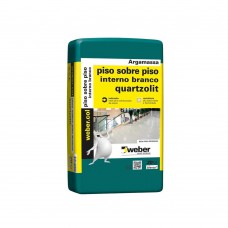 Argamassa De Uso Interno Piso Sobre Piso 20kg Branco Quartzolit