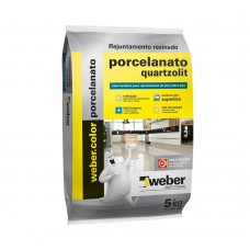 Rejunte Quartzolit Porcelanato 5kg Cinza Outono.