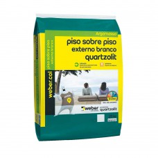 Argamassa De Uso Externo Piso/piso 20kg Branca Quartzolit