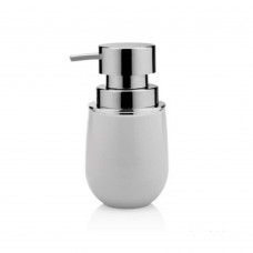 Porta Sabonete Líquido De Bancada Em Plástico Branco New Belly Cromo Ou Porta Sabonete Líquido De Bancada Em Plástico Branco New Belly Cromo Ou