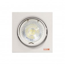 Spot De Embutir Quadrado Com Lâmpada Led Gu10 5w 6400k Bivolt Foco Fixo Bronzearte