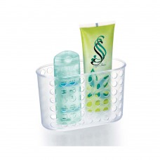 Porta Shampoo Cristal 19x12cm Com Ventosas Arthi Porta Shampoo Cristal 19x12cm Com Ventosas Arthi