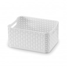 Caixa Organizadora 1,74l Branca Rattan 02 Arthi Caixa Organizadora 1,74l Branca Rattan 02 Arthi