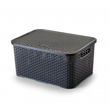 Caixa Organizadora Com Tampa Mosaico 16l Preto Arthi Caixa Organizadora Com Tampa Mosaico 16l Preto Arthi