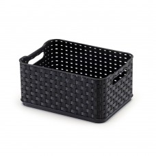 Caixa Organizadora 1,74l Preta Rattan 02 Arthi Caixa Organizadora 1,74l Preta Rattan 02 Arthi