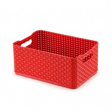 Caixa Organizadora 4,5l Vermelho Rattan 03 Arthi Caixa Organizadora 4,5l Vermelho Rattan 03 Arthi