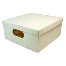 Caixa Organizadora Linho Protea Cinza Larg. X Compr. Alt. 35x35x16cm Grande