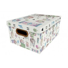 Caixa Organizadora Protea Estampada Doce Lar Media Caixa Organizadora Protea Estampada Doce Lar Media