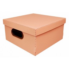 Caixa Organizadora Linho Protea Terracota Larg. X Compr. Alt. 29x29x15cm Media