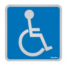 Placa De Alumínio Deficiente Físico Azul Sinalize