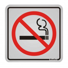 Placa De Alumínio Proibido Fumar Preto E Vermelho Sinalize