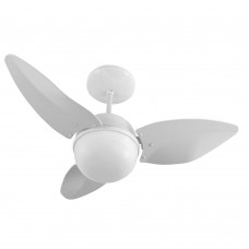 Ventilador De Teto Com 3 Pás 220v Smart Com Controle Remoto Branco Aliseu