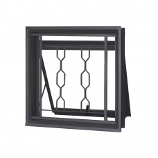 Janela De Aço 1 Seção Com Grade Mgm 60x80x12cm Minas Sul Preto Janela De Aço 1 Seção Com Grade 60x80x12cm Minas Sul Preto Mgm