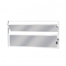 Janela Basculante De Alumínio 2 Seções Mgm Soft 40x40cm Branco Janela Basculante De Alumínio 2 Seções Soft 40x40cm Branco Mgm