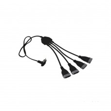 Extensão Multiplicadora Tripolar 10a 1 Metro Preta Forceline Extensão Multiplicadora Tripolar 10a 1 Metro Preta Forceline