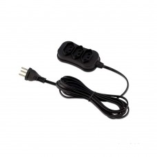 Extensão 3 Tomadas Slim Tripolar 5 Metros Preta Forceline