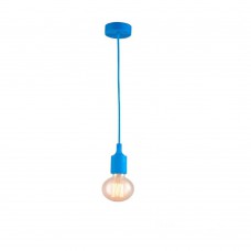 Pendente De Silicone Para 1 Lâmpada E27 19x19cm D12h110 Azul Claro Ol Pendente De Silicone Para 1 Lâmpada E27 19x19cm D12h110 Azul Claro Ol