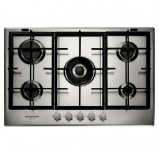 Cooktop 5 Bocas Brastemp Gourmand Inox Com Duplachama E Trempe Com Ferro Fundido 220v