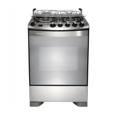 Fogão Brastemp 4 Bocas Cor Inox Com Dupla Chama E Grill 110v