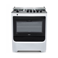 Fogão De Piso Consul 5 Bocas Branco Com Acendimento Automático E Botões Removíveis Bivolt