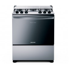 Fogão Brastemp 5 Bocas Cor Inox Com Turbo Chama - Bfs5ecr Bivolt
