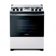 Fogão Brastemp 5 Bocas Branco Com Turbo Chama E Touch Timer - Bfs5pcb Bivolt