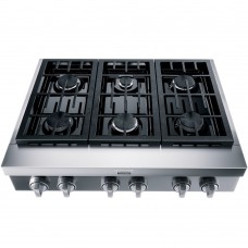 Rangetop De Embutir Semiprofissional Brastemp Gourmand 6 Bocas Inox Com Chamas De Alta Potência E Simmer - Bdr90ar 110v