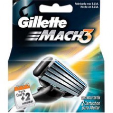 Carga Para Aparelho De Barbear Gillette Mach3 2 Unidades