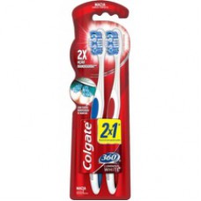 Escova Dental 360º Luminous White Colgate Cartela 2 Unidades